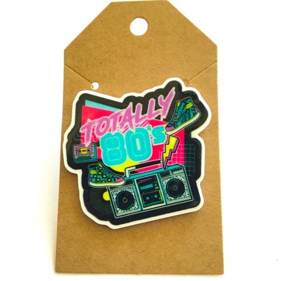 New Totally 80’s Acrylic Lapel Pin - Picture 1 of 2